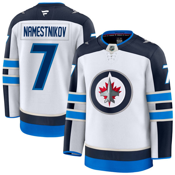 Men's Winnipeg Jets #7 Vladislav Namestnikov Fanatics White Away Jersey Men's Winnipeg Jets #7 Vladislav Namestnikov Fanatics White Away Jersey
